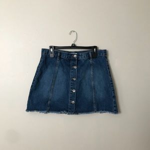 Forever 21 Denim Buttoned Skirt